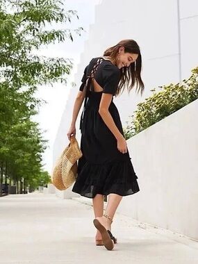 Free People Frances Tie Back Midi Dress size XS